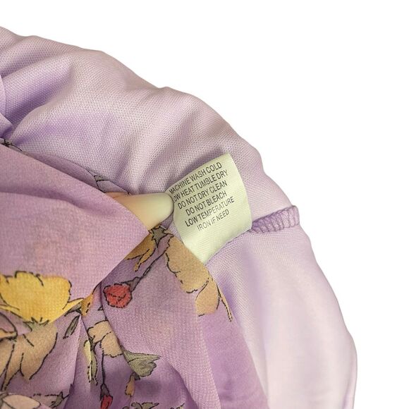 Shero Small Midi Dress Long Flowy Floral Purple Off the Shoulder Lavender - Picture 4 of 13